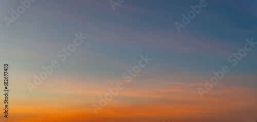 Fototapeta Naklejka Na Ścianę i Meble -  Sunset sky above with dramatic light at evening time.