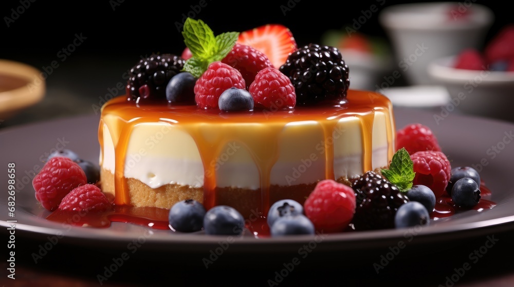 Fresh fruit with cheesecake Fresh fruit with cheesecake