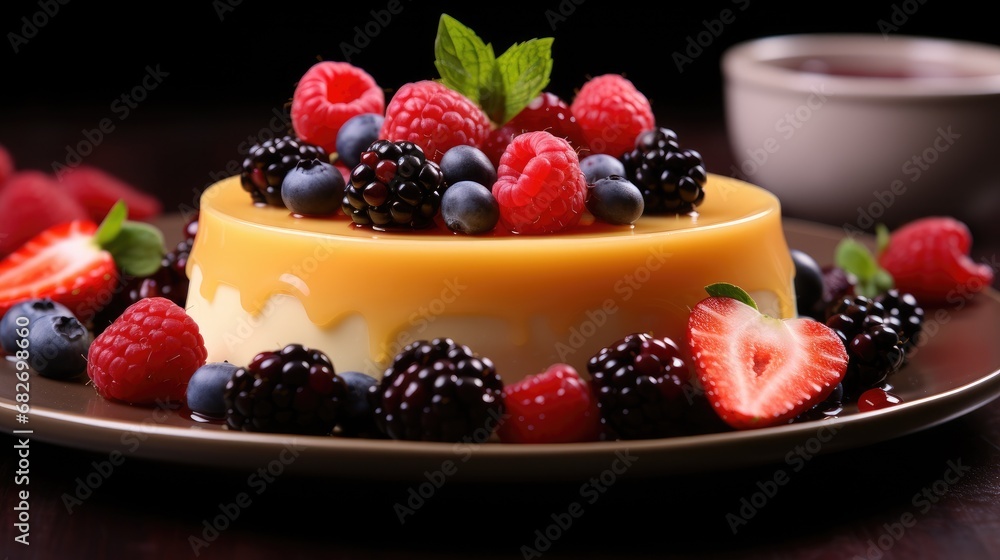 Fresh fruit with cheesecake Fresh fruit with cheesecake