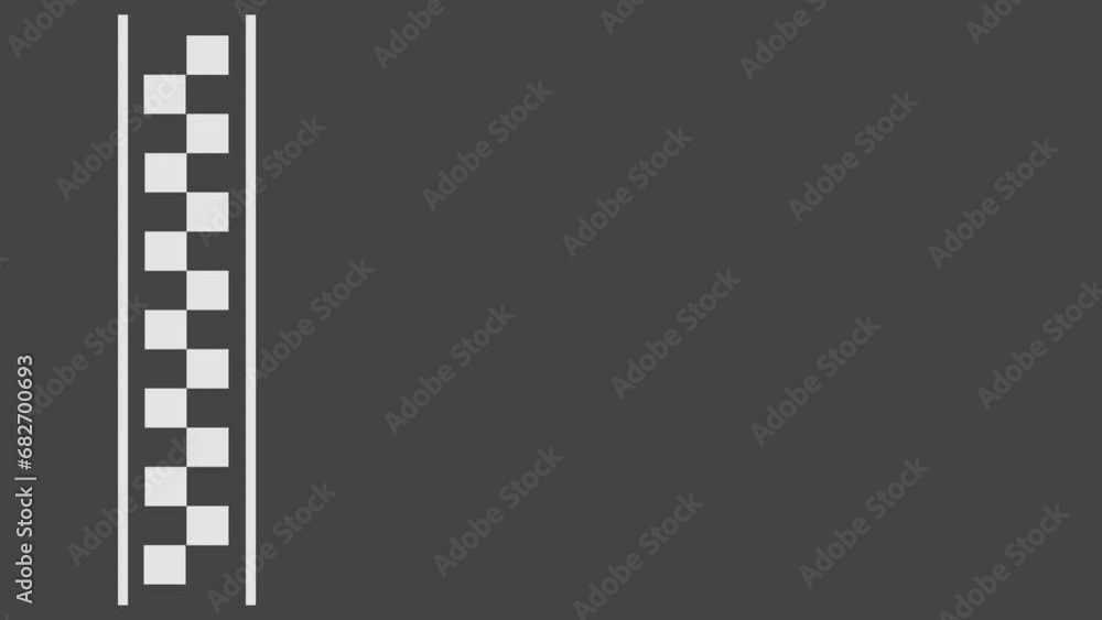 Linear race track with start line. Car or karting road racing background. top view.