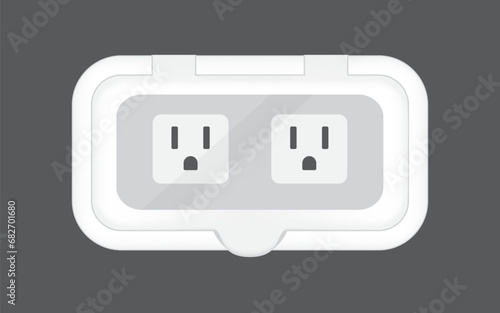 Electric outlet vector illustration energy socket. EPS 10.