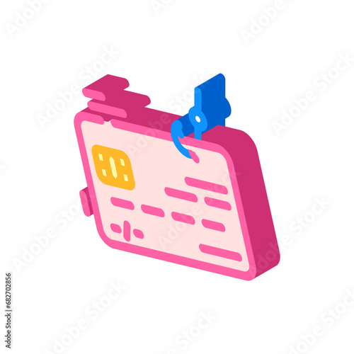 credit card fraud bank payment isometric icon vector. credit card fraud bank payment sign. isolated symbol illustration
