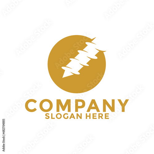 Drill Bit Logo Design Vector template
