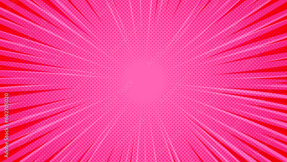 Fototapeta premium pop art pink comic background