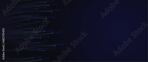 big data spreading dots with gradient, modern vector illustration with tech theme for background, graphic, banner