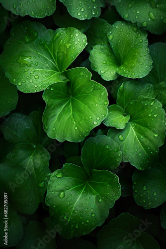 Dew on a leaf. Generative Ai © Shades3d