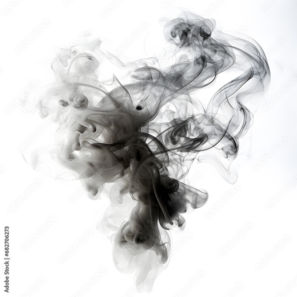 Black smoke abstract on white background. fire design. Black smoke abstract on white background. fire design.