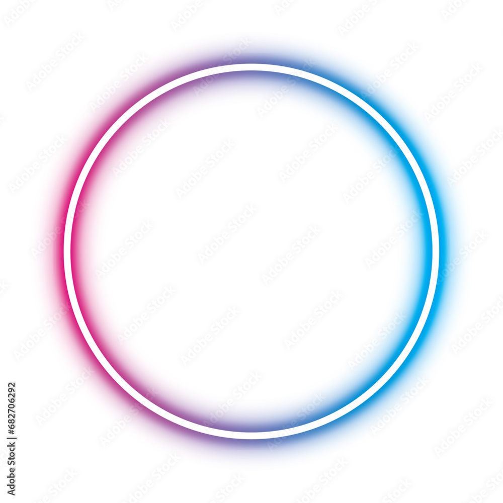 Circle Neon Futuristic frame pink and blue isolated element. Circle Neon Futuristic frame pink and blue isolated element.