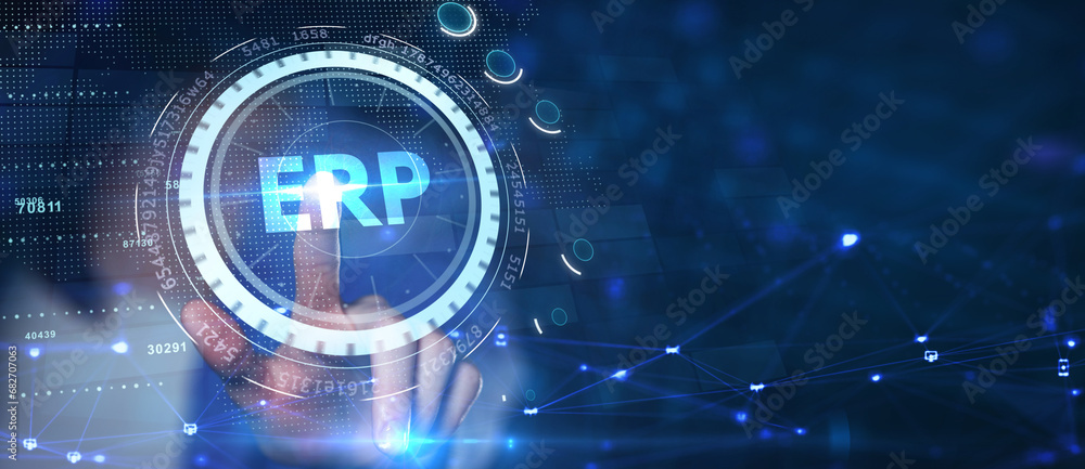 Business, Technology, Internet and network concept. Enterprise resource planning ERP concept. Business, Technology, Internet and network concept. Enterprise resource planning ERP concept.