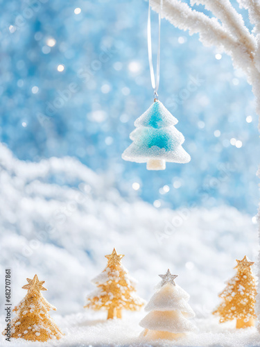 Merry christmas and happy new year background.