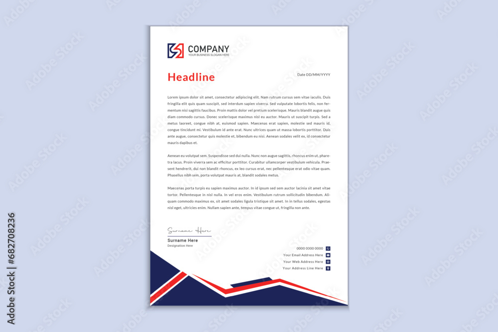 Professional letterhead template for your business Professional letterhead template for your business