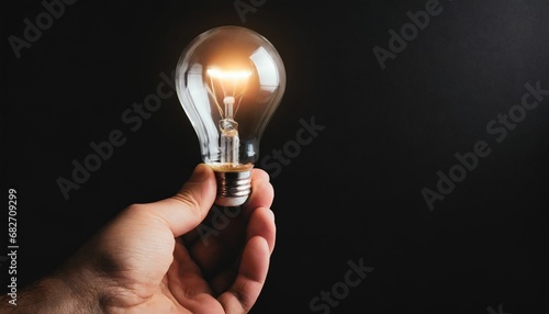 AI-generated illustration of a hand holding a glowing lightbulb