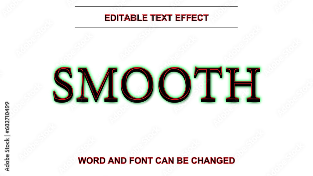 editable text effect with a realistic black smooth elegant style
