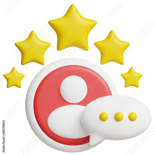 3D Costumer Review Icon