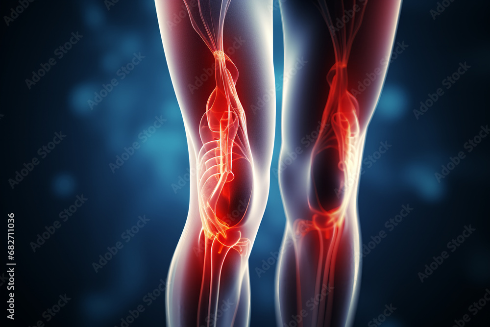 Runner with joint pain, arthritis and tendon problems. AI Generative. Runner with joint pain, arthritis and tendon problems. AI Generative.