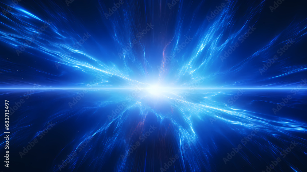 Digital blue glowing high energy plasma force field in space poster background Digital blue glowing high energy plasma force field in space poster background