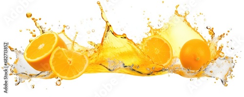 orange fruit juice splash. AI Generated