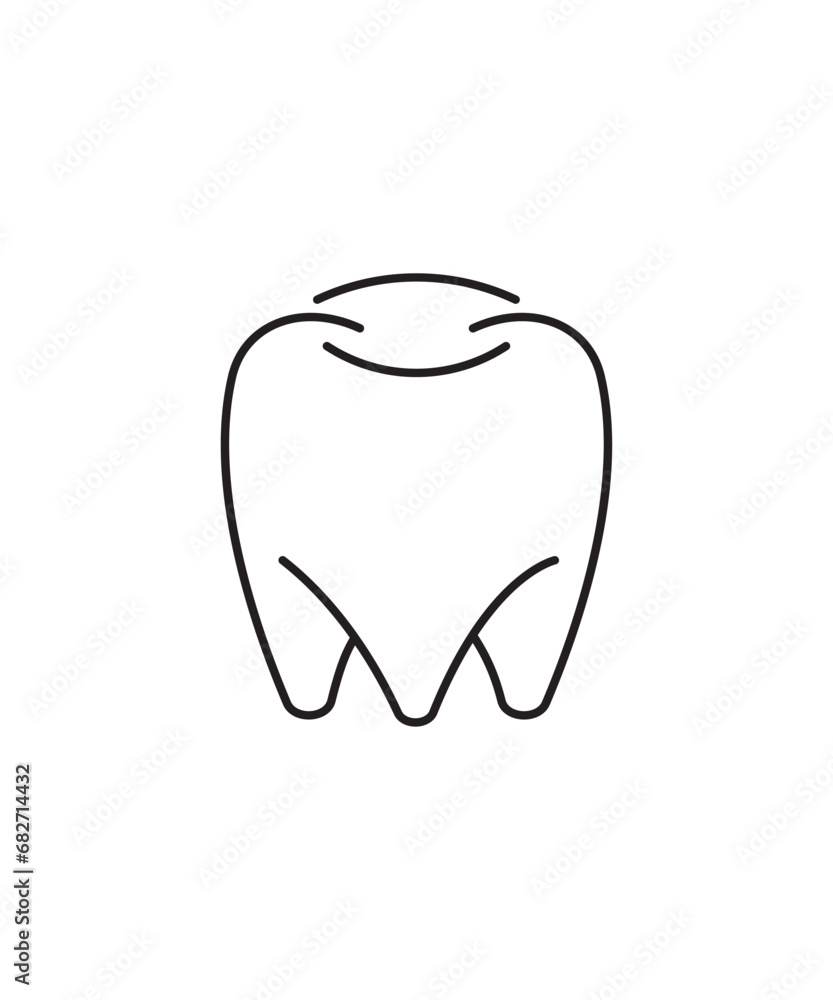 tooth icon, vector best line icon. tooth icon, vector best line icon.