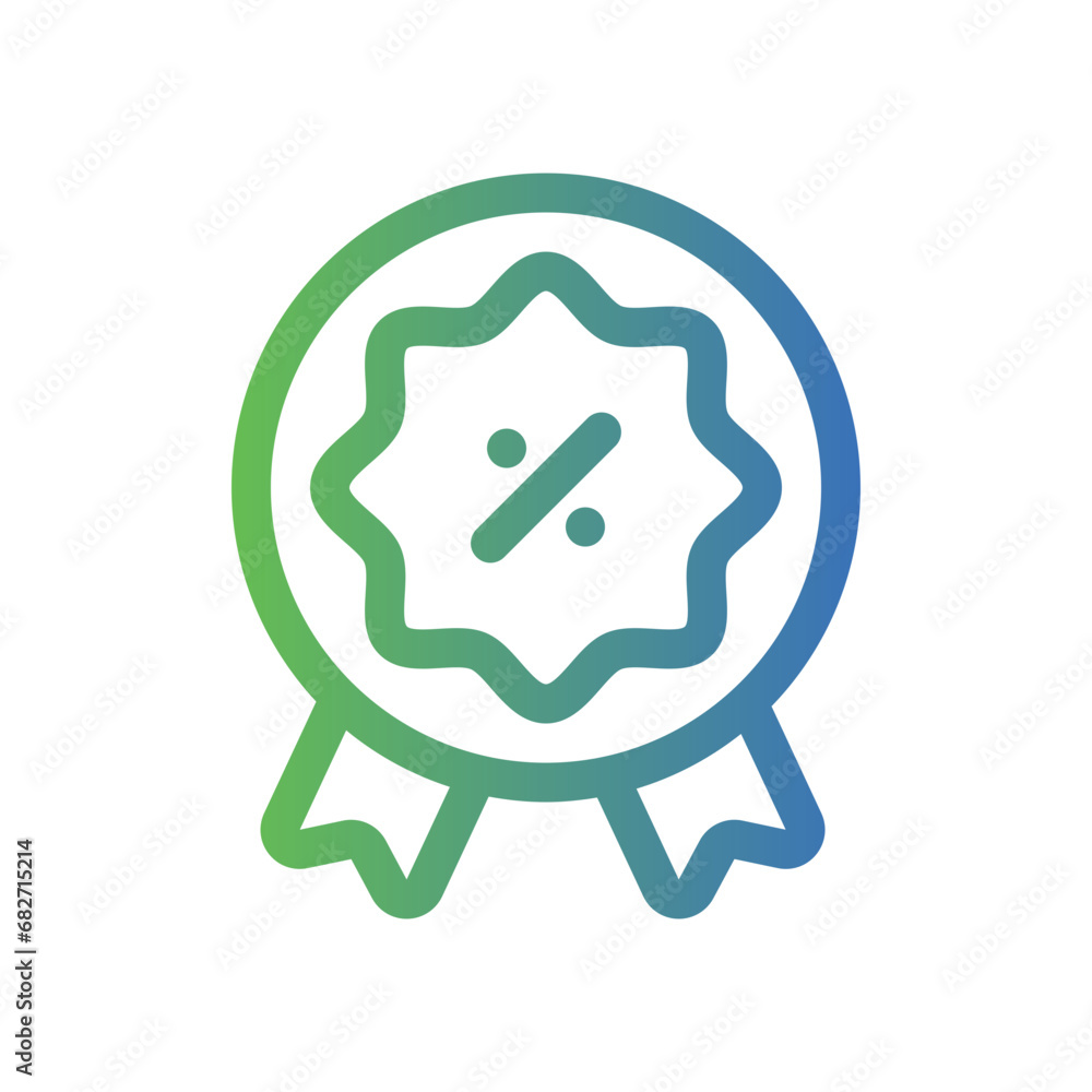 Fototapeta premium discount badge gradient icon