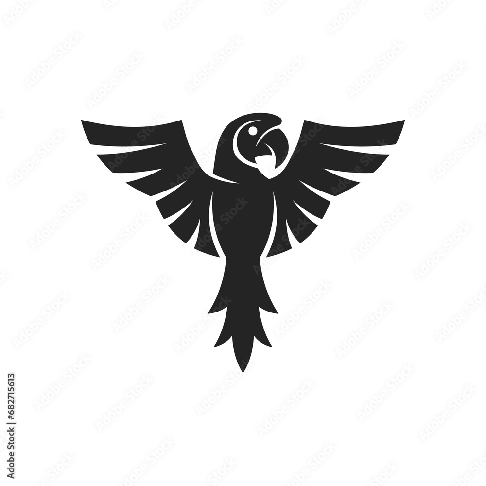 Fototapeta premium Parrot Logo template Isolated. Brand Identity. Icon Abstract Vector graphic