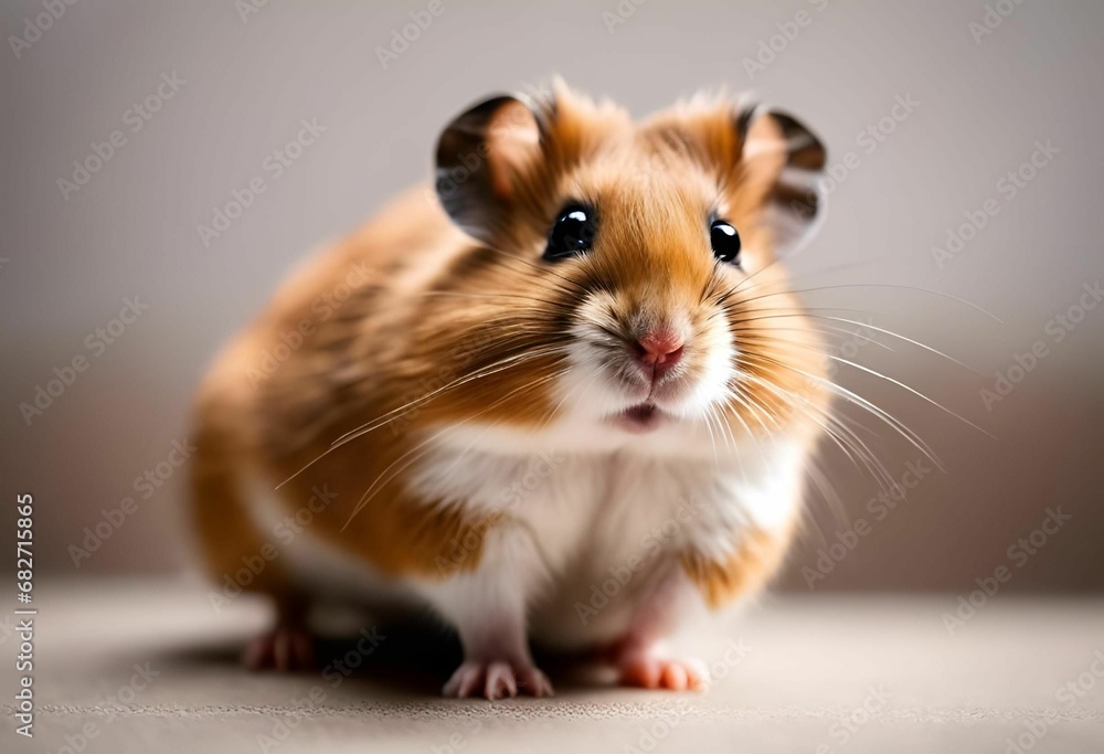 AI generated illustration of a small brown hamster