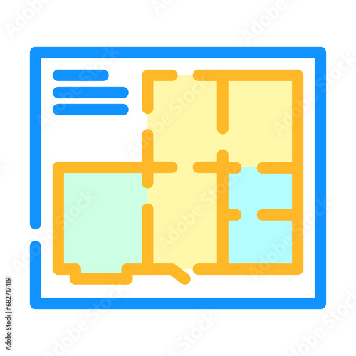 floor plans architectural drafter color icon vector. floor plans architectural drafter sign. isolated symbol illustration