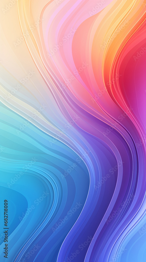 Obraz premium Smooth blend rainbow glow abstract background pattern - Generative AI