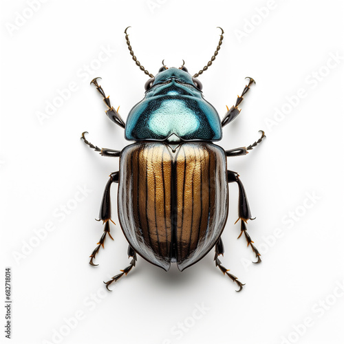 Beetle insect isolated on white background