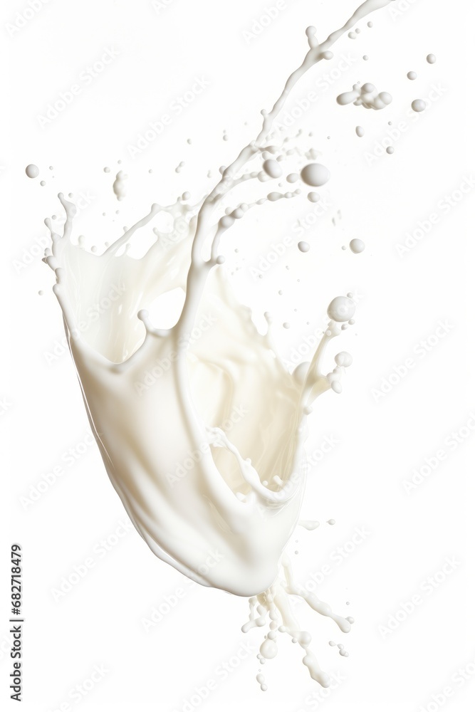 white liquid splash isolated on white. AI Generated white liquid splash isolated on white. AI Generated