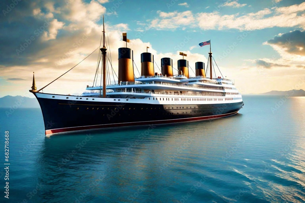 Fototapeta premium ship in the sea