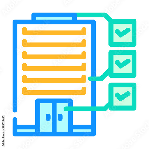 building specifications architectural drafter color icon vector. building specifications architectural drafter sign. isolated symbol illustration