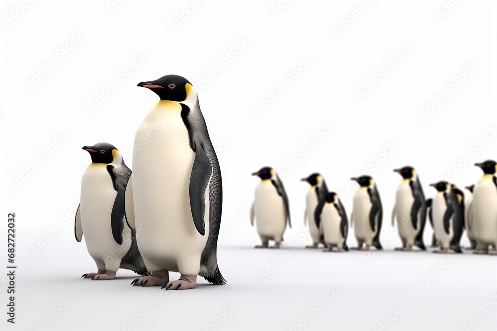 Fototapeta premium Penguin on a white background
