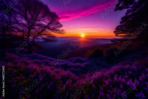 Compose a haiku that captures the fleeting beauty of violet sunsets