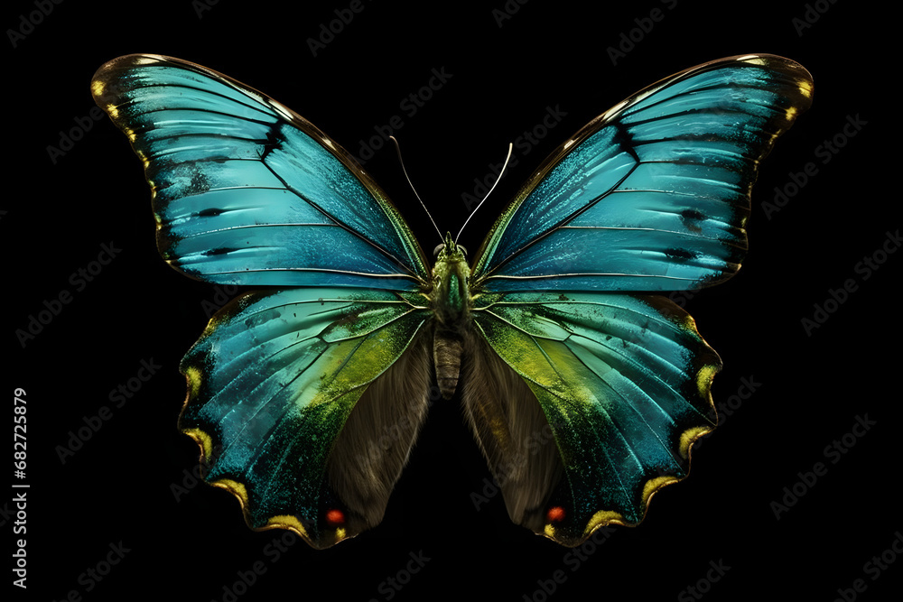 Fototapeta premium butterfly on black.