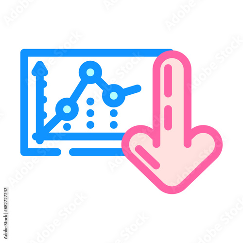 diagram loading statistical data color icon vector. diagram loading statistical data sign. isolated symbol illustration