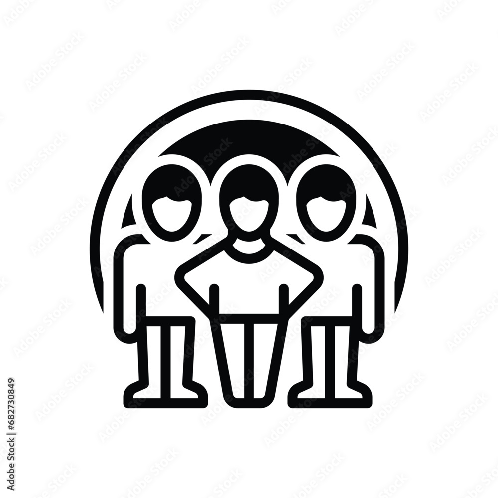 Black solid icon for community Black solid icon for community