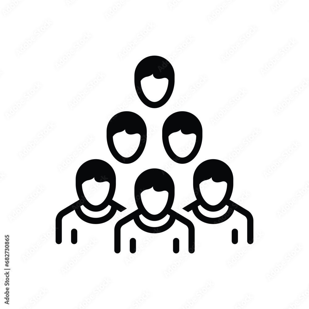 Black solid icon for crowd Black solid icon for crowd