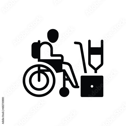 Black solid icon for disabled 