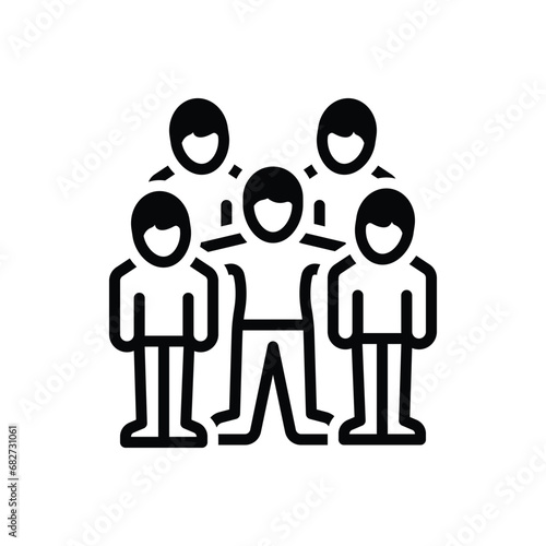Black solid icon for kinship 
