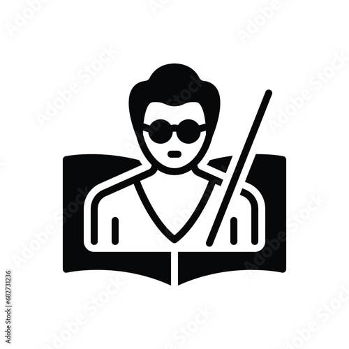 Black solid icon for teacher 