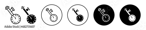 Tire pressure monitoring vector icon illustration set photo