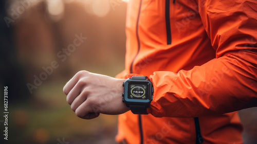 Man Running with Smartwatch