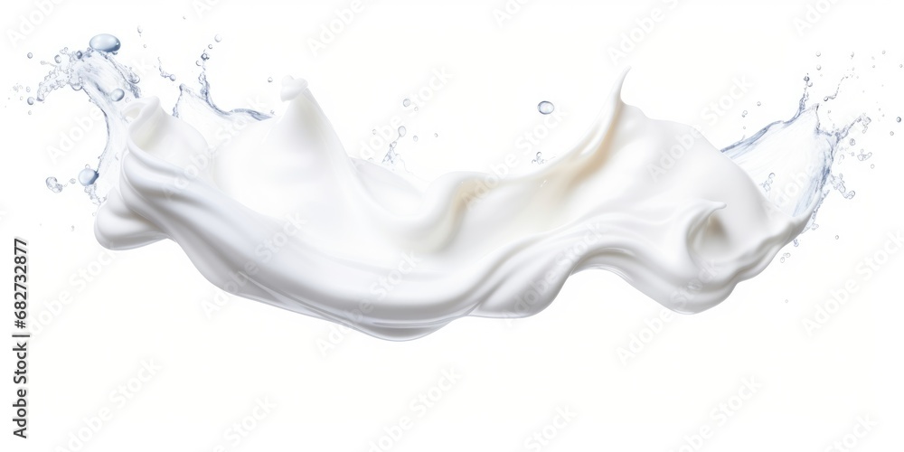 white liquid splash isolated on white. AI Generated white liquid splash isolated on white. AI Generated