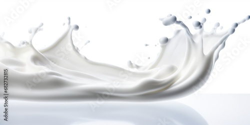 white liquid splash isolated on white. AI Generated