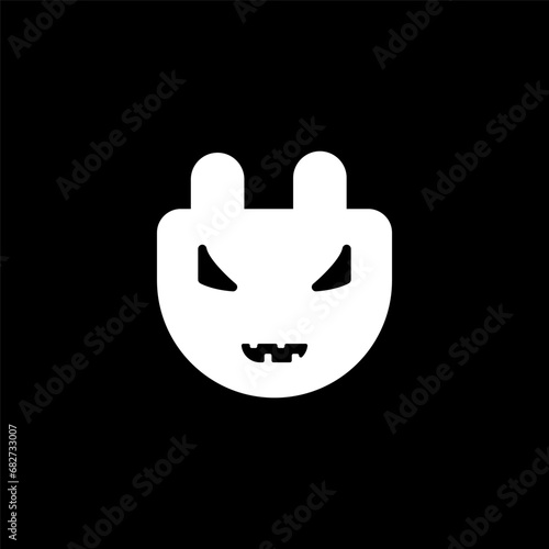 plug with pumpkin logo design