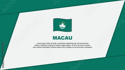 Macau Flag Abstract Background Design Template. Macau Independence Day Banner Cartoon Vector Illustration. Macau Banner