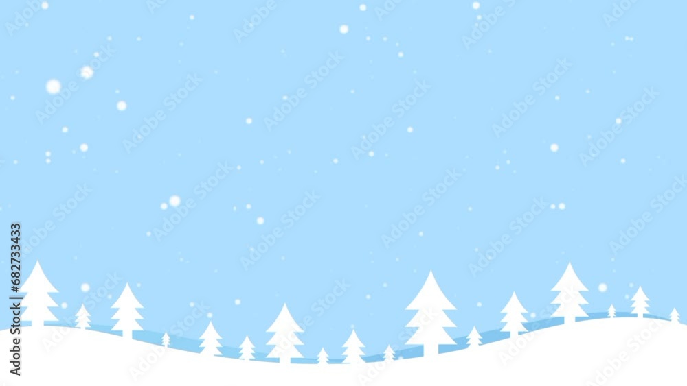 Animated winter landscape,Blue winter background,Christmas. Animated winter landscape,Blue winter background,Christmas.