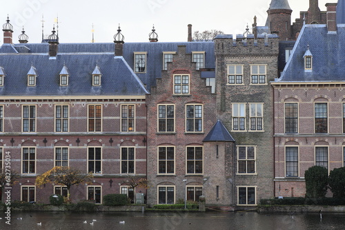 The Hague Binnenhof Buildings Seen from the Hofvijver, Netherlands
