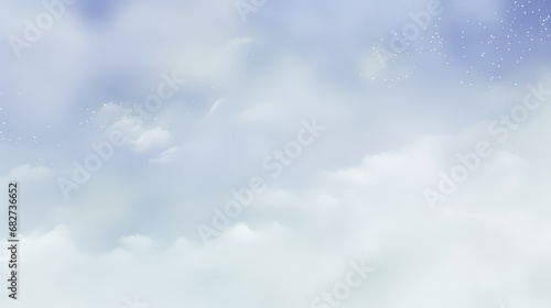 Purple abstract morning sky cloudy paper texture background with natural white smoke and stars background