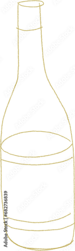 Wine bottle line art illustration Wine bottle line art illustration